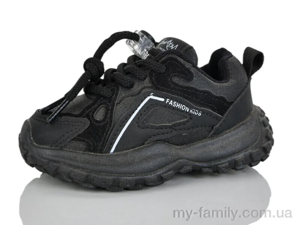 Кросівки штучна шкіра-текстиль чорний діти унісекс, Дитячі кросівки оптом