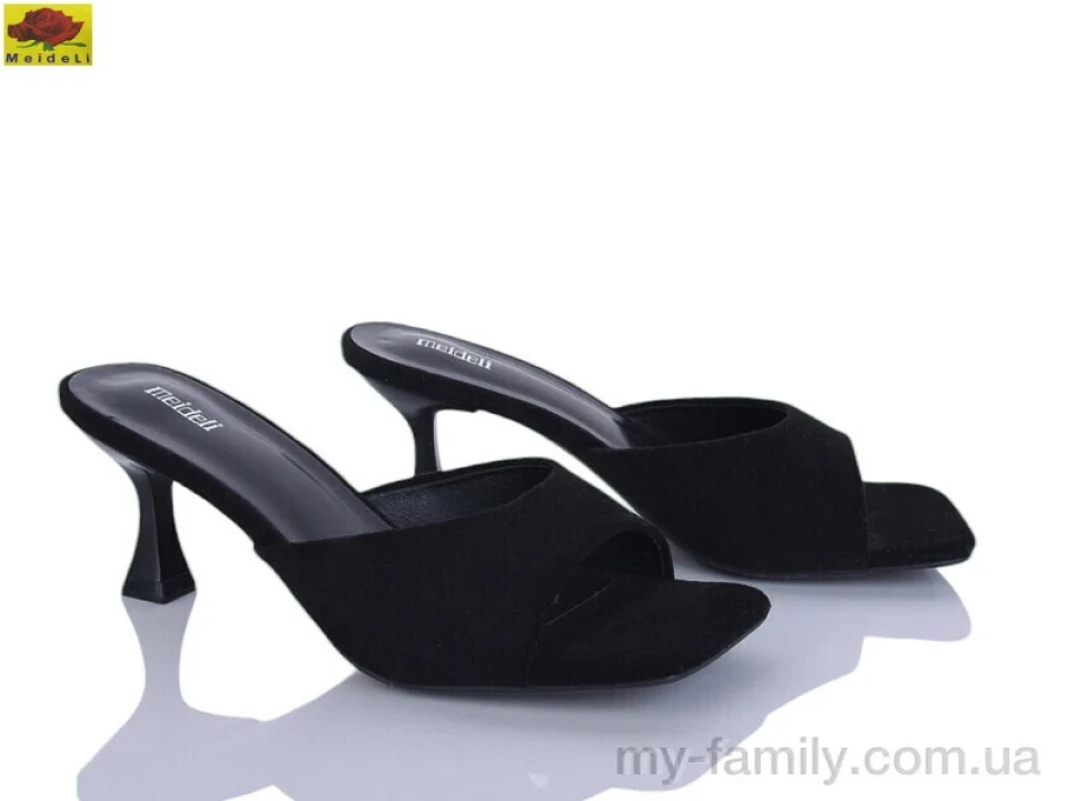 Шльопанці штучна замша чорний жінки -, Жіночі шльопанці оптом