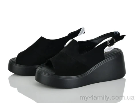 Босоножки искусственная замша черный женщины -, Женские босоножки оптом