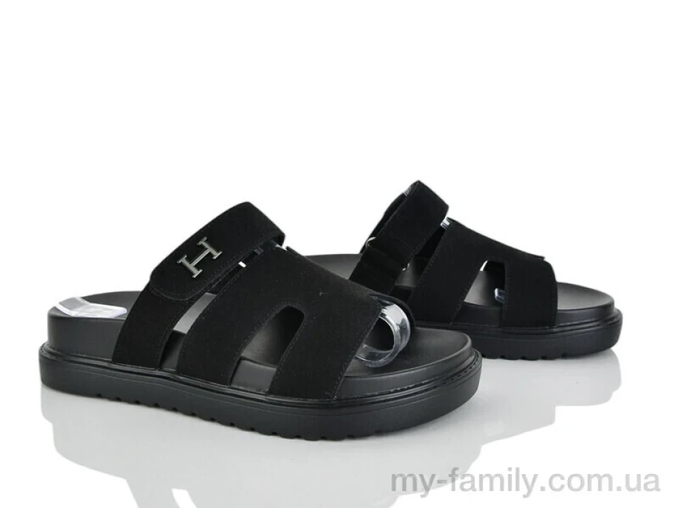 Шльопанці штучна замша чорний жінки -, Жіночі шльопанці оптом