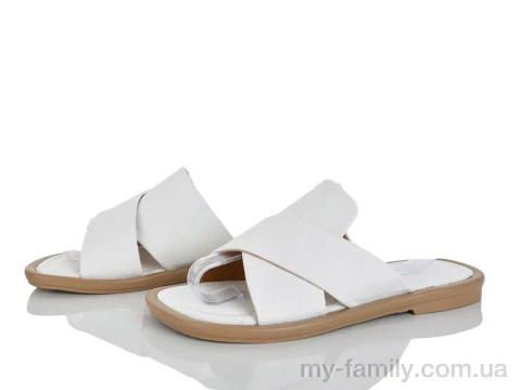 Шльопанці штучна шкіра білий жінки -, Жіночі шльопанці оптом