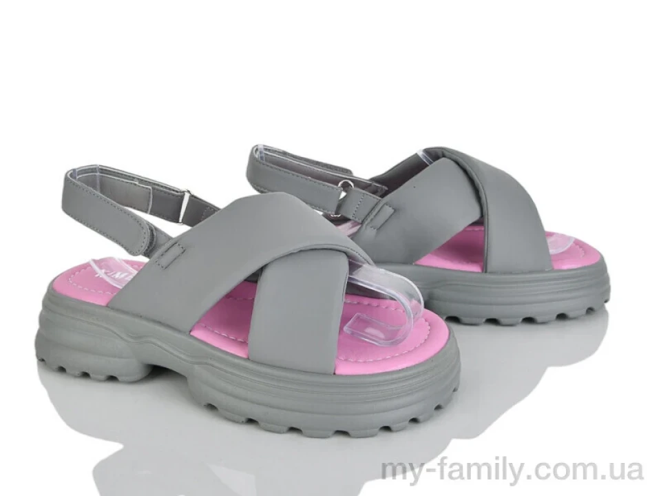 Босоніжки штучна шкіра сірий діти дівчинка, Взуття оптом діти