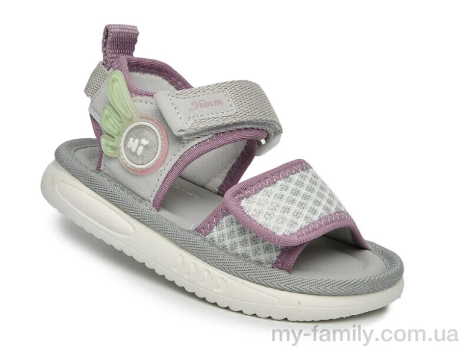 Босоніжки штучна шкіра-текстиль сірий діти дівчинка, Взуття оптом діти