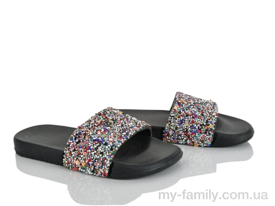 Шльопанці штучний матеріал чорний діти дівчинка, Дитячі шльопанці оптом