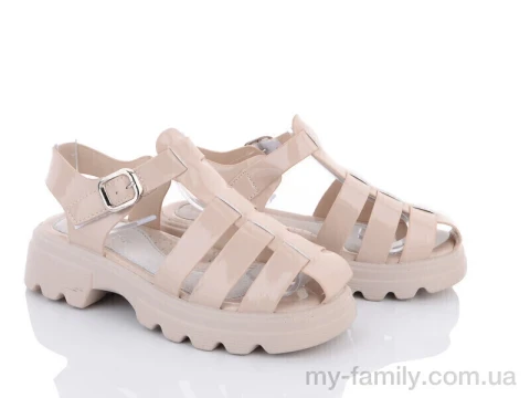 Босоніжки штучний лак бежевий діти дівчинка, Взуття оптом діти