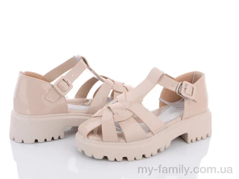 Босоніжки штучний лак бежевий діти дівчинка, Взуття оптом діти