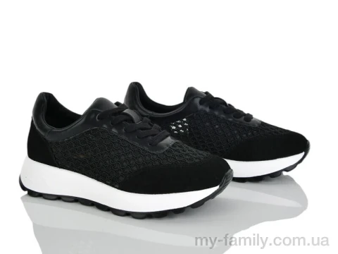 Кросівки штучна замша-текстиль чорний жінки -, Жіночі кросівки оптом
