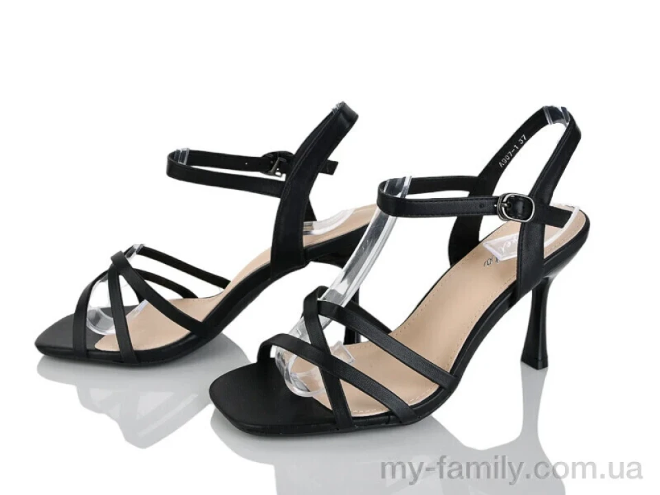 Босоніжки штучна шкіра чорний жінки -, Жіночі босоніжки оптом