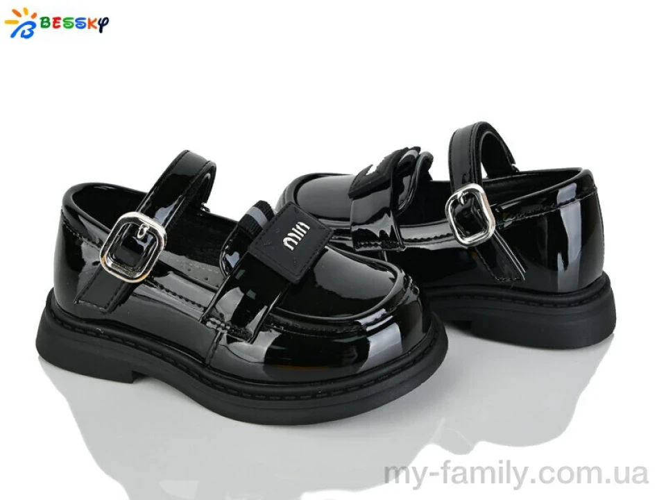 Туфлі штучний лак чорний діти дівчинка, Дитячі туфлі оптом