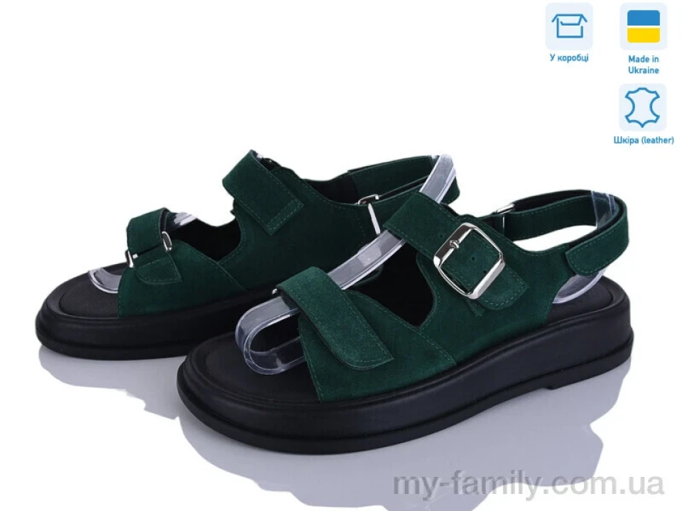 Босоніжки натуральна замша зелений жінки -, Жіночі босоніжки оптом