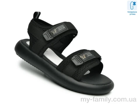 Босоножки искусственная кожа-текстиль черный дети девочка, Взуття оптом дети
