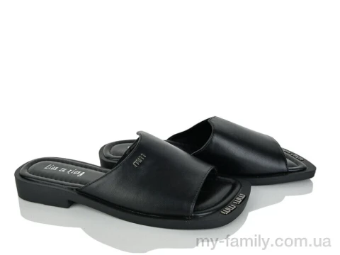 Шльопанці штучна шкіра чорний жінки -, Жіночі шльопанці оптом