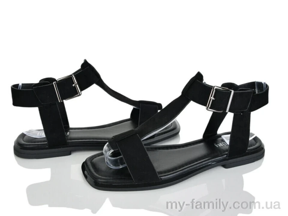 Босоніжки штучна замша чорний жінки -, Жіночі босоніжки оптом