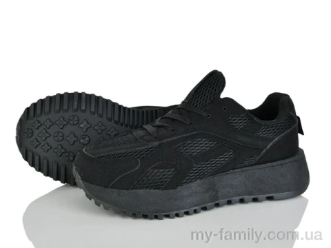 Кросівки штучна замша-текстиль чорний жінки -, Жіночі кросівки оптом