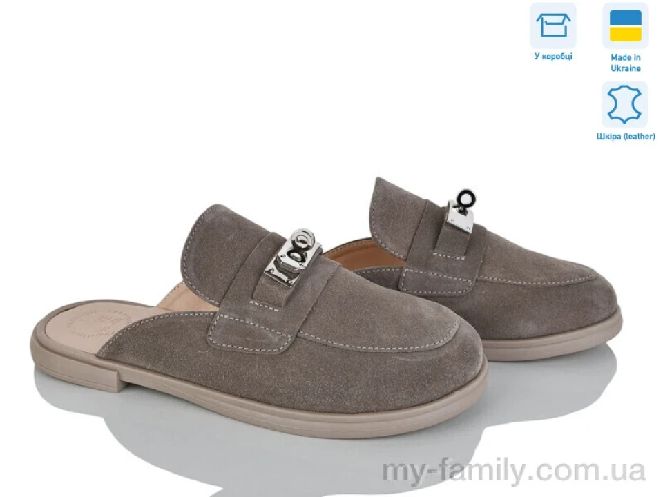 Шльопанці натуральна замша сірий жінки -, Жіночі шльопанці оптом