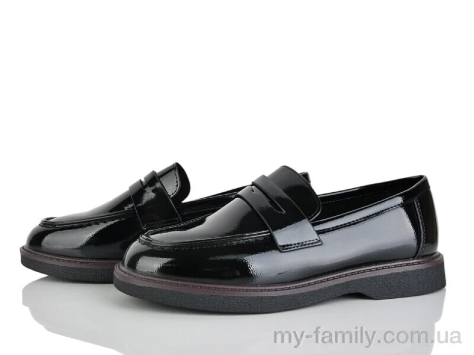 Туфлі штучний лак чорний жінки -, Туфлі жіночі оптом