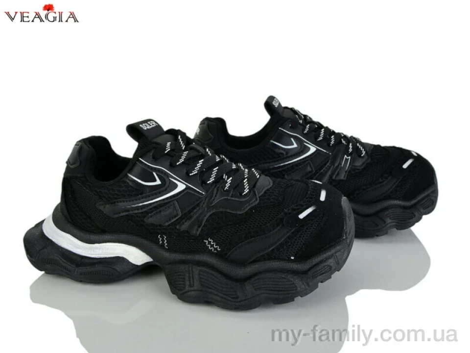 Кросівки штучна шкіра-текстиль чорний жінки -, Жіночі кросівки оптом