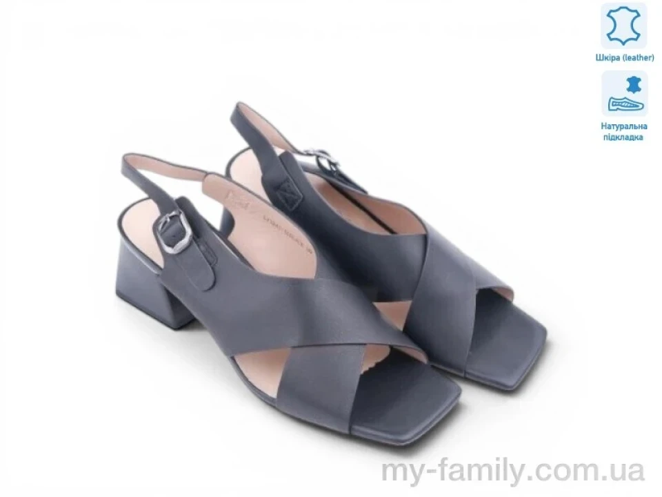 Босоніжки натуральна шкіра чорний жінки -, Жіночі босоніжки оптом