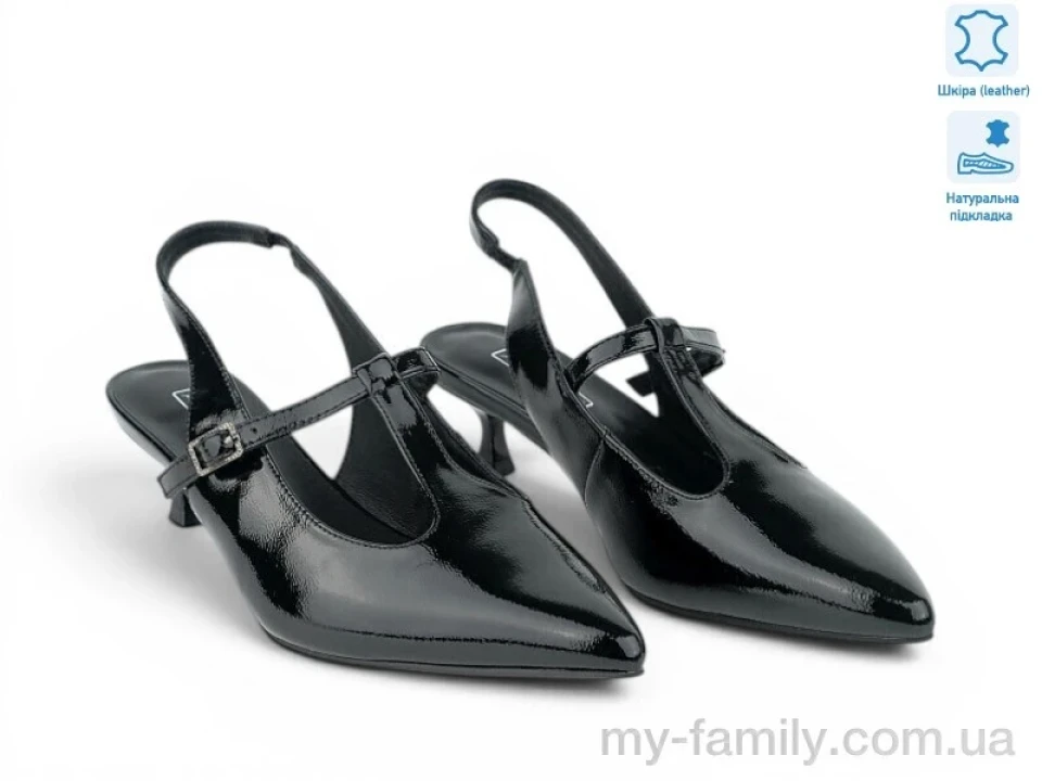 Туфлі натуральна шкіра чорний жінки -, Туфлі жіночі оптом