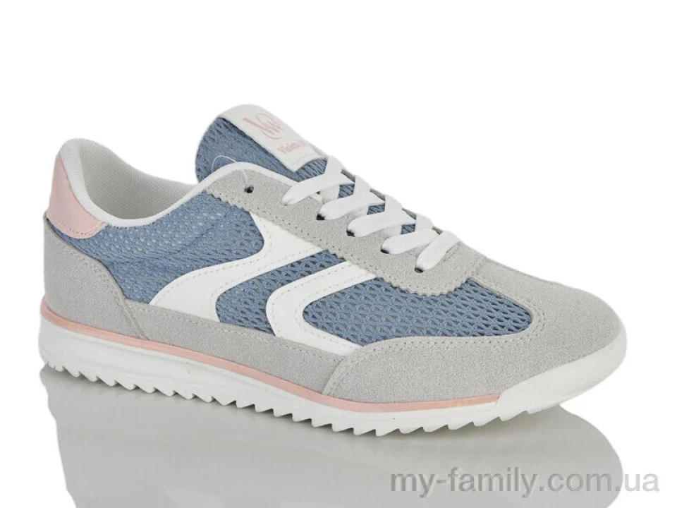 Кросівки штучна замша-текстиль синій жінки -, Жіночі кросівки оптом
