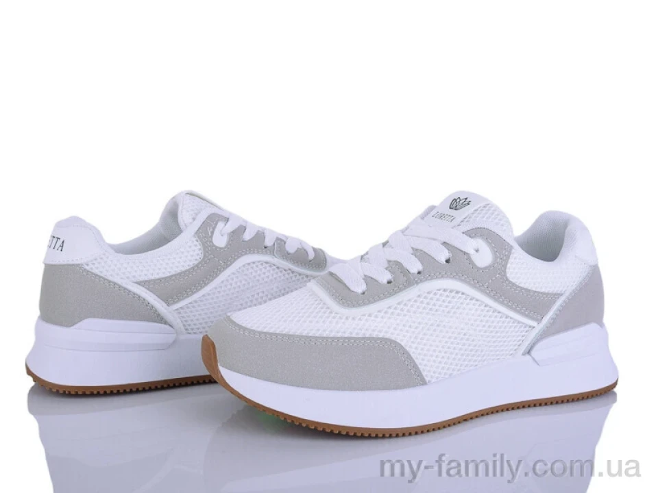 Кросівки штучна замша-текстиль білий жінки -, Жіночі кросівки оптом