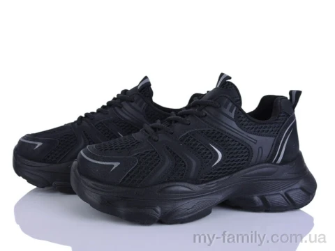 Кросівки штучна шкіра-текстиль чорний жінки -, Жіночі кросівки оптом