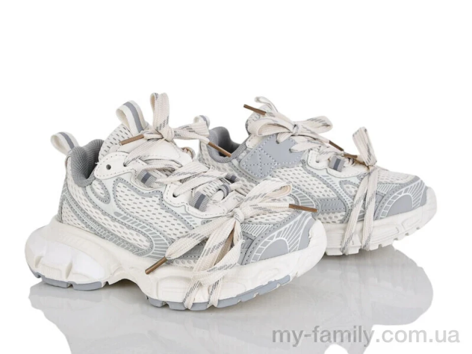 Кросівки штучна шкіра-текстиль бежевий діти унісекс, Дитячі кросівки оптом