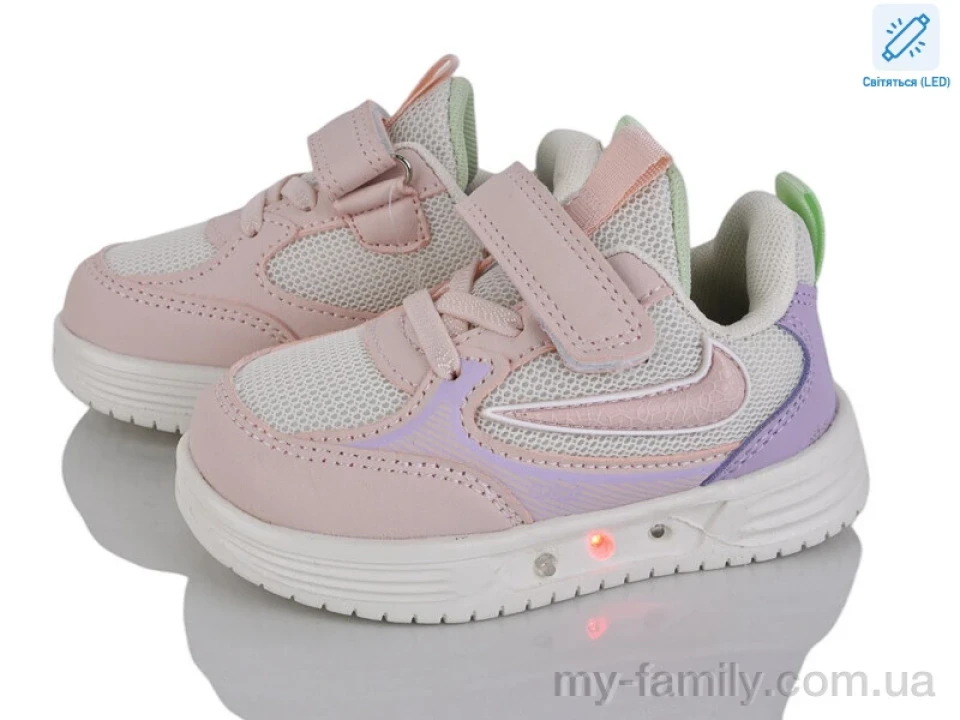 Кросівки штучна шкіра-текстиль рожевий діти дівчинка, Дитячі кросівки оптом