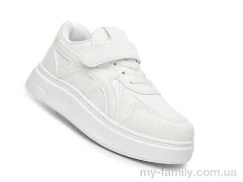 Кросівки штучна шкіра білий діти унісекс, Кросівки оптом