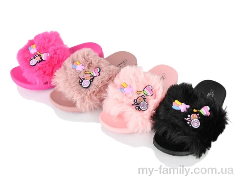 Капці штучне хутро мікс діти дівчинка, Капці оптом