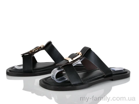 Шльопанці штучна шкіра чорний жінки -, Жіночі шльопанці оптом