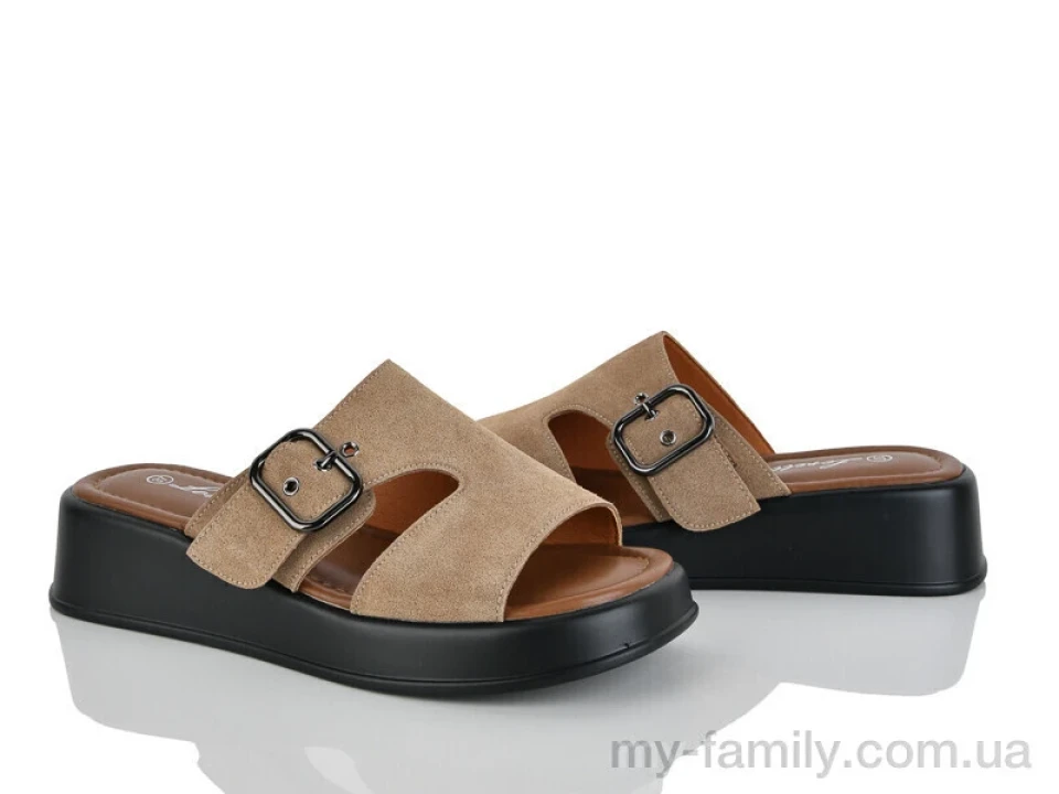 Шльопанці штучна замша хакі жінки -, Жіночі шльопанці оптом