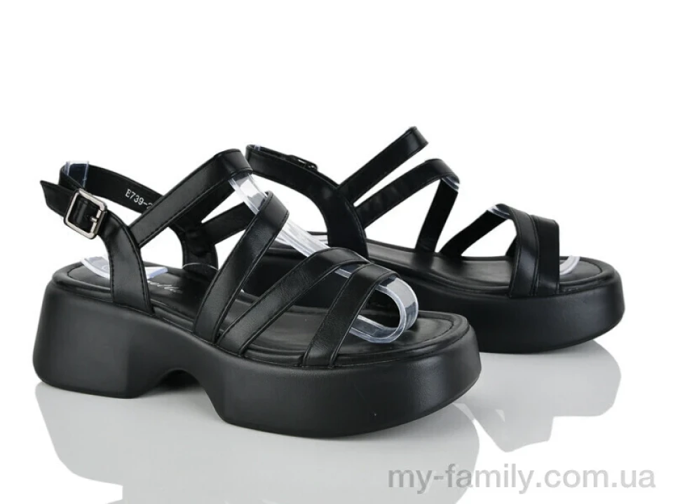 Босоніжки штучна шкіра чорний жінки -, Жіночі босоніжки оптом