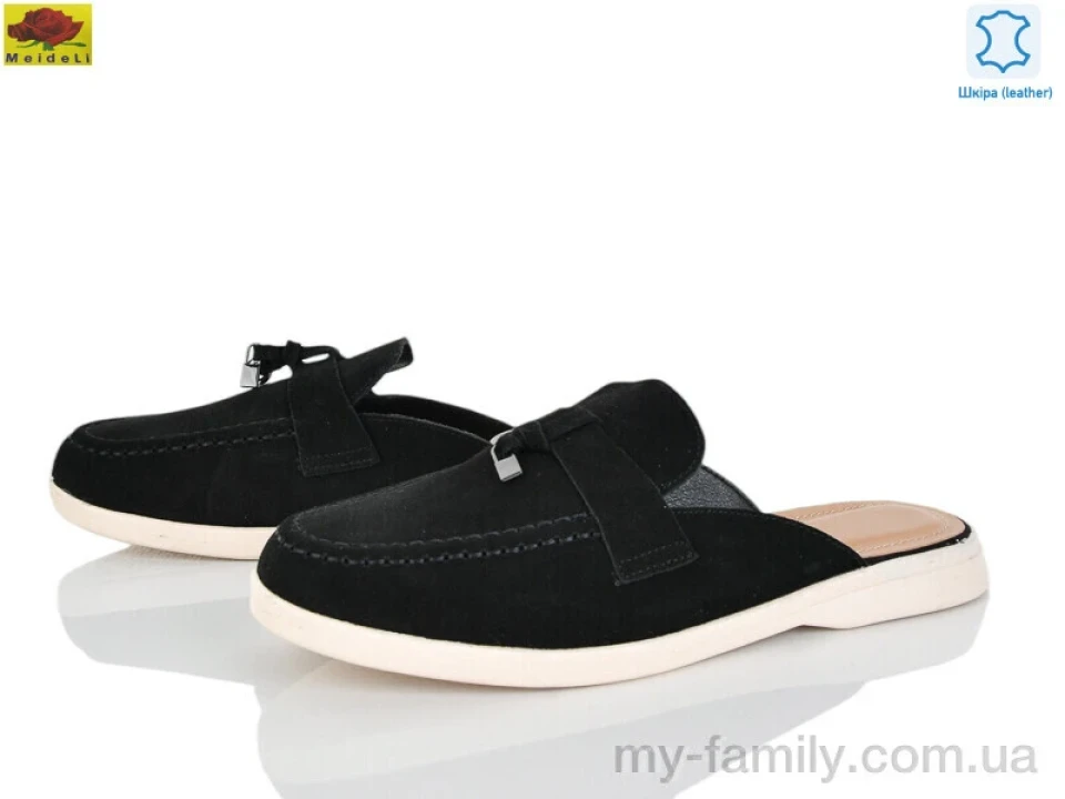 Шльопанці натуральна замша чорний жінки -, Жіночі шльопанці оптом