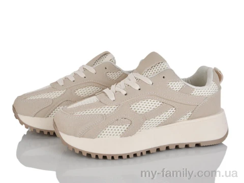 Кроссовки искусственная замша-текстиль бежевый женщины -, Женские кроссовки оптом