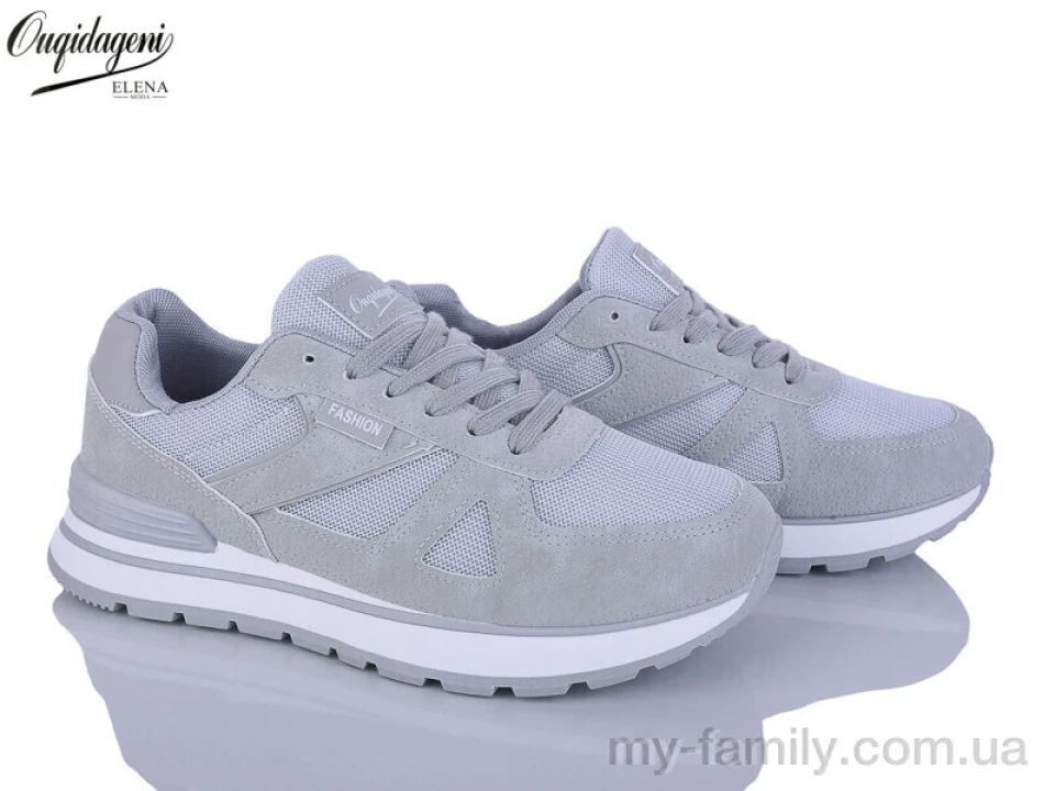 Кросівки штучна замша-текстиль сірий жінки -, Жіночі кросівки оптом