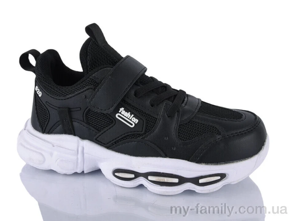 Кросівки штучна шкіра-текстиль чорний діти унісекс, Дитячі кросівки оптом