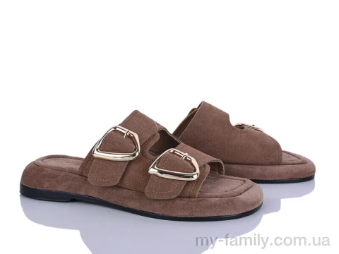 Шльопанці штучна замша коричневий жінки -, Жіночі шльопанці оптом