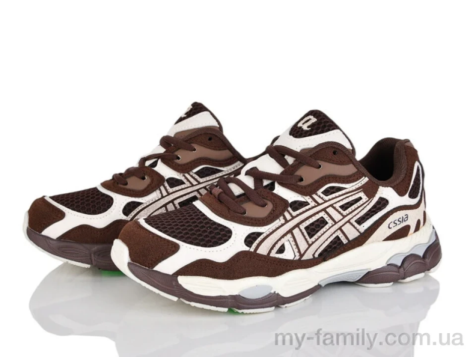 Кросівки штучна шкіра-текстиль коричневий жінки -, Жіночі кросівки оптом