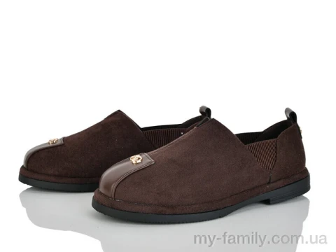 Туфлі штучна замша-штучна шкіра коричневий жінки -, Туфлі жіночі оптом