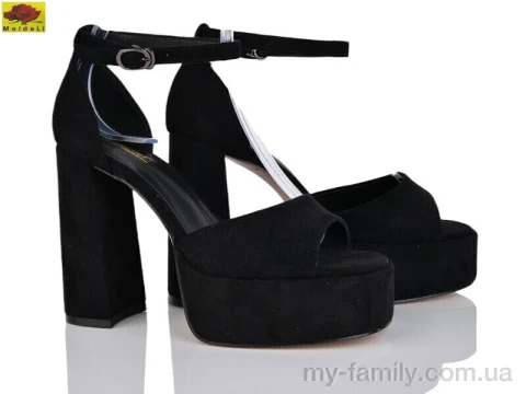 Босоножки искусственная замша черный женщины -, Женские босоножки оптом