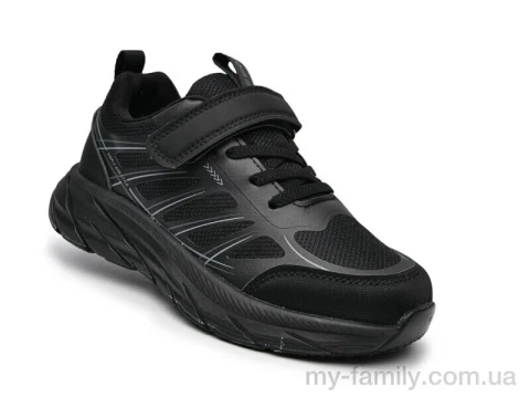 Кросівки штучна шкіра-текстиль чорний діти унісекс, Дитячі кросівки оптом