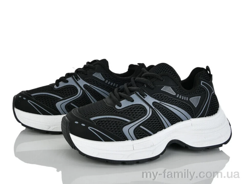 Кросівки штучна шкіра-текстиль чорний жінки -, Жіночі кросівки оптом