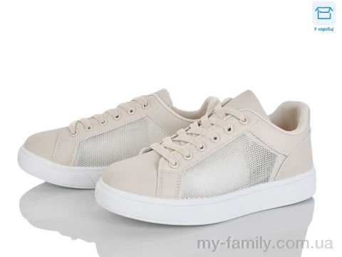 Кросівки штучна шкіра-текстиль бежевий жінки -, Жіночі кросівки оптом