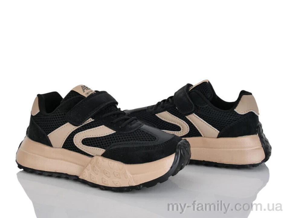 Кросівки штучна шкіра-текстиль чорний діти унісекс, Дитячі кросівки оптом