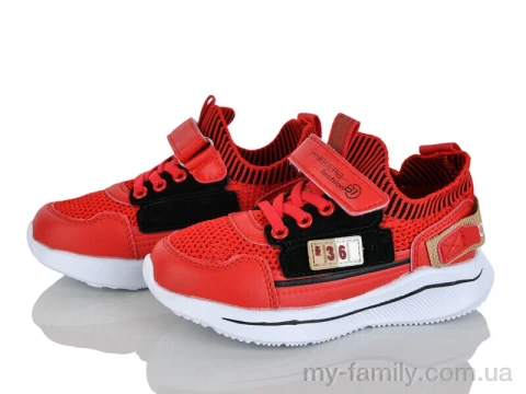Кросівки штучна шкіра-текстиль червоний діти унісекс, Дитячі кросівки оптом