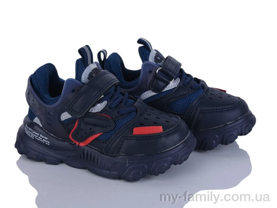 Кросівки штучна шкіра-текстиль синій діти хлопчик, Дитячі кросівки оптом