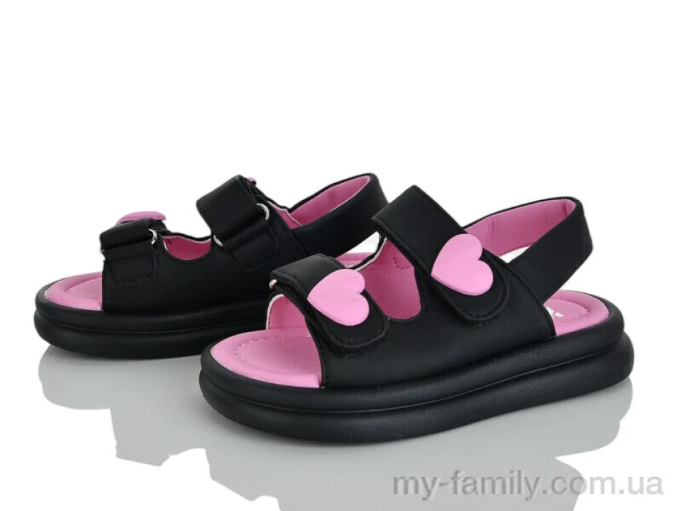 Босоніжки штучна шкіра чорний діти дівчинка, Взуття оптом діти