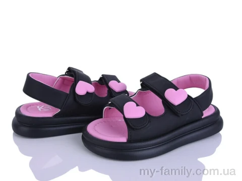 Босоніжки штучна шкіра чорний діти дівчинка, Взуття оптом діти