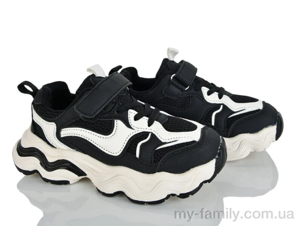 Кросівки штучна шкіра-текстиль чорний діти унісекс, Дитячі кросівки оптом